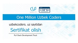 Uzbekcodersuz saytidan sertifikat olish  Full Stack  IT Learning [upl. by Vitalis]