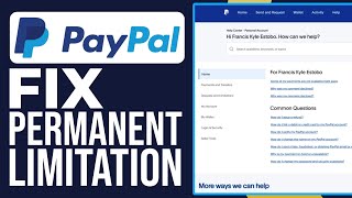 How To Fix PayPal Permanent Limitation Problem Solved [upl. by Annayk]