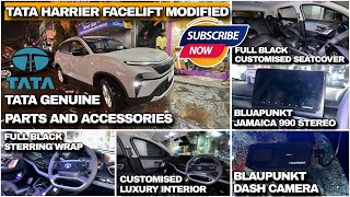 TATA HARRIER FACELIFT MODIFIED✅ GENUINE PRODUCTS 👍🏻BASE TO TOP🔥 modified harrier harrierfacelift [upl. by Tteragram997]