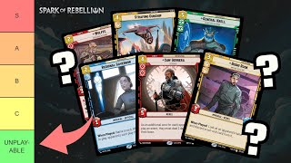 🏆 Ranking EVERY Neutral Rare in Spark of Rebellion  Star Wars Unlimited Tier List [upl. by Sunny63]