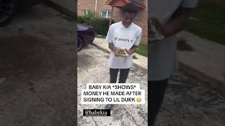 BABY KIA SHOWS MONEY HE MADE AFTER SIGNING TO LIL DURK babykia lildurk viral undergroundrap [upl. by Eve]