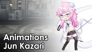 Jun Kazari  Battle Animations [upl. by Assele]