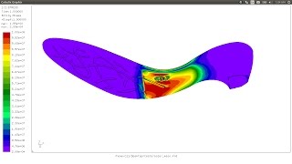 CalculiX Launcher  3d printed sole quick Bennewart test [upl. by Yaeger]