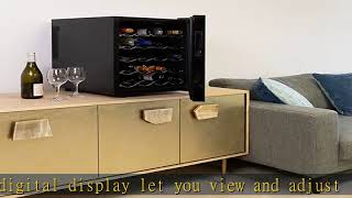 Koolatron Urban Series 20 Bottle Wine Cooler Black Thermoelectric Wine Fridge Freestanding Wine R [upl. by Rabkin]