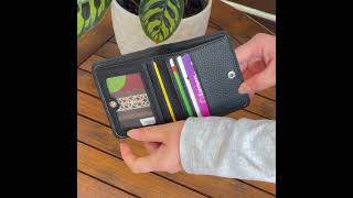 Leather RFID Slim Foldable Small Wallet [upl. by Kinimod]