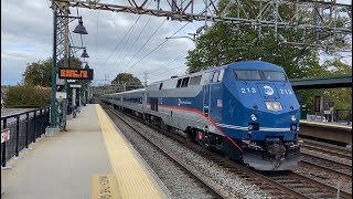 MTA Metro North RailRoad New Haven Line and Danbury AM Rush Hour Trains  Pelham M8 P32 [upl. by Verene]