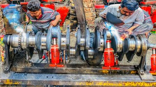 Damaged crankshaft that has become inoperable inside the engine Lets repair and see you again [upl. by Eceinwahs]