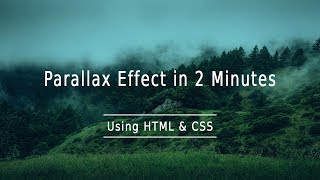 How To Make Parallax Effect Using HTML And CSS  Parallax Effect [upl. by Lledner]