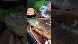 fishcooking fishingvideo fishfry outdoorcooking riverside viralshorts [upl. by Esiom]