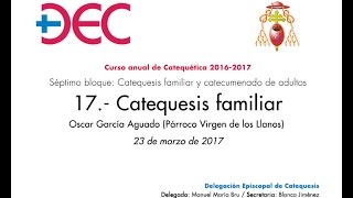 Curso de Catequética  17  Catequesis familiar  Oscar García Aguado 23032017 [upl. by Alvie]