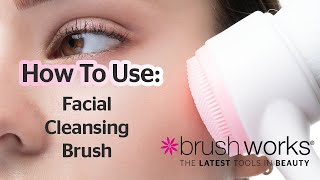 How to use the Brushworks Facial Cleansing Brush [upl. by Sanburn607]