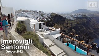 Beautiful Imerovigli Santorini in Greece Walk ☀️ Walking Tour 4K 3D Sound [upl. by Eiahpets624]