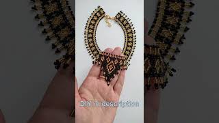 Beaded necklace tutorial diy how to make bead necklace [upl. by Chaney]