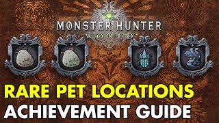 Monster Hunter World  All Rare Pet Locations Achievement Guide [upl. by Ahsitul225]