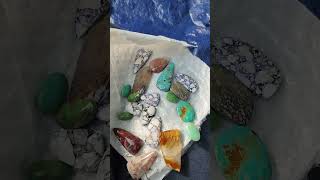 Opening a parcel of stones Trade from lapidary Dave So beautiful [upl. by Anerahs602]