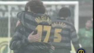 UEFA 9798 Gol di Javier Zanetti InterStrasburgo 30 [upl. by Rihana]