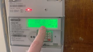 How to find a meter reading on Secure Liberty 100 electricity meter [upl. by Shurlocke]