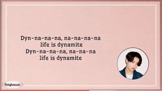 BTS dynamite easy lyrics [upl. by Eisnyl967]