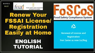 How to Renew your FSSAI License  Registration Easily  FosCos [upl. by Melosa15]