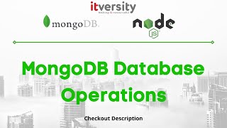 MongoDB Database Operations  CRUD Operations insert find update and delete [upl. by Levitt]