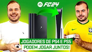 FC 24  DESCUBRA COMO JOGAR O EA SPORTS FC 24 CONTRA SEU AMIGO PS5 X PS4 [upl. by Seltzer]