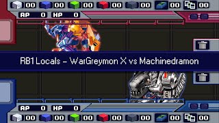 WarGreymon X vs Machinedramon  RB1 Locals 101923 [upl. by Yancy]