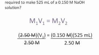 Dilution Problems  Chemistry Tutorial [upl. by Yovonnda]