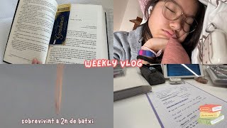 sobrevivint a 2n de batxi primera setmana dexàmensss   weekly vlog [upl. by Ayet]