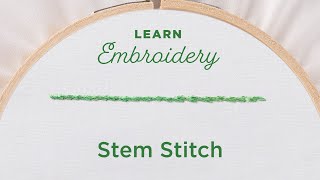 Embroidery 101 How to Embroider a Stem Stitch [upl. by Yrennalf]