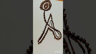 A letter mehndi design shorts youtubeshorts [upl. by Oinegue378]