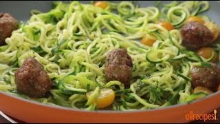 How to Make Zucchini Pasta  Low Carb Recipes  Allrecipescom [upl. by Hyacinthie]