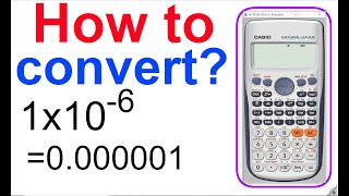 how to convert scientific notation to standard normal form in calculatorscientific to decimal form [upl. by Liana]