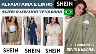 Comprinhas de looks premium na SHEIN ENVIO NACIONAL conjuntos elegantes em linho viscose e algodão [upl. by Akinimod240]