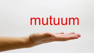 How to Pronounce mutuum  American English [upl. by Ettedo]