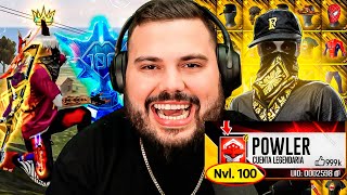 CONSEGUI ESTA CUENTA NIVEL 100😨🤯 LA MÁS VETERANA DE TODAS PASES EMOTES EVOLUTIVAS🔥FREE FIRE [upl. by Pompea]