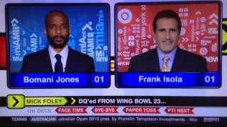 Around the Horn 13015  Mick Foley DQed from Wing Bowl 23 [upl. by Nehtanoj]