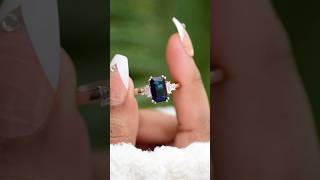 Sapphire engagement ring💍✨✨sapphirerings sapphire engagementring weddingring moissanitering [upl. by Ahseinod]