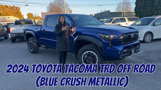 2024 Toyota Tacoma TRD Off Road Blue Crush Metallic [upl. by Chappie534]