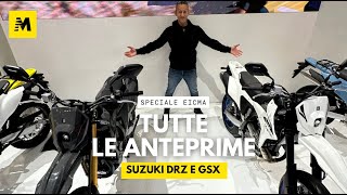 Novità Suzuki a EICMA 2024 dalle DRZ alle GSX tutte le ultime anteprime [upl. by Frerichs]