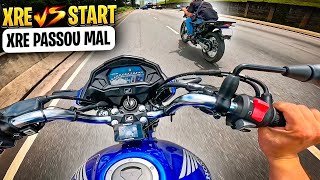 START 190 ENGOLE XRE 300 NA AVENIDA [upl. by Anomas]