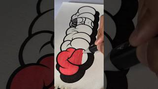 COLORING A GRAFFITI THROWIE 🖍️ graffitiart graffiti shorts [upl. by Amyaj967]