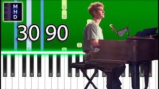 Andrew Garfield Joshua Henry  30 90 from tick tick BOOM  Piano Tutorial [upl. by Heida96]