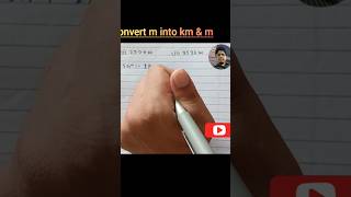 Convert m into km amp m  super maths trickmaths education ytshorts shorts tricksmeasurement [upl. by Adnaluy506]