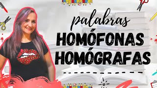 EJEMPLOS DE PALABRAS HOMÓNIMAS HOMÓGRAFAS Y HOMÓFONAS [upl. by Tichonn]