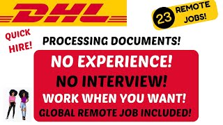 DHL Hiring Processing Documents  Quick Hire  No Interview Work When You Want Remote Jobs [upl. by Wolfram]