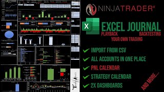 Trade Tracking Excel Spreadsheet Journal for NinjaTrader [upl. by Dollar415]