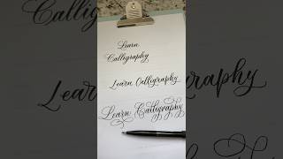 Learn Calligraphy Written With Flourishes shorts flourishing [upl. by Nasya]