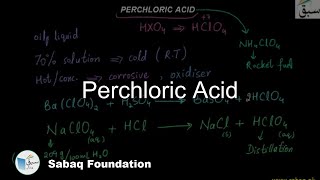 Perchloric Acid Chemistry Lecture  Sabaqpk [upl. by Caty585]