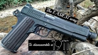 The EASIEST way to disassemble field strip a 1911 [upl. by Aisats]