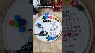 Baby calendar lippanart babycalender hoppart embroideryart shorts trendingshorts art viral [upl. by Henig775]